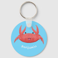 Cute red spotty crab cartoon illustration