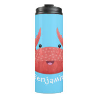 Cute red spotty crab cartoon illustration