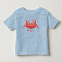 Cute red spotty crab cartoon illustration