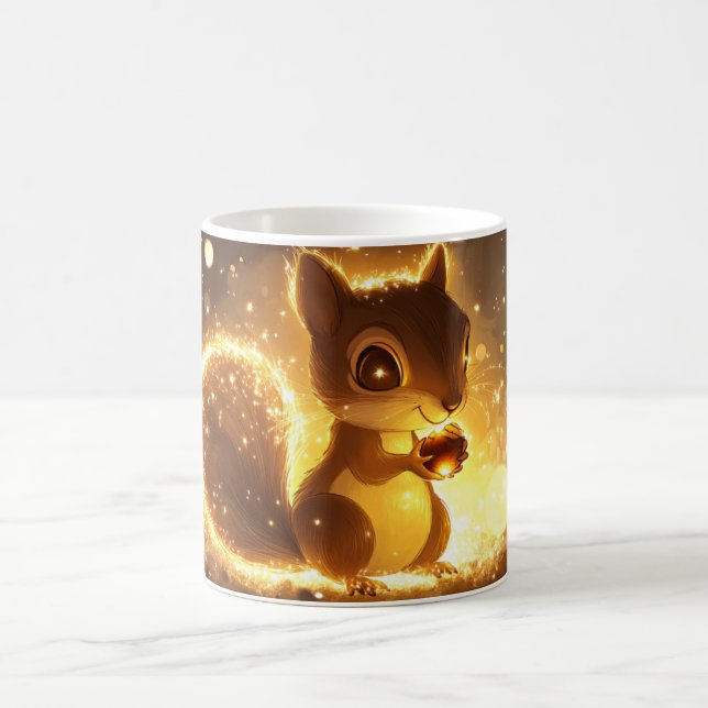 cute red squirrel in a magical forest coffee mug (Center)