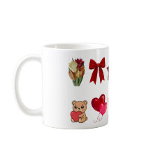 Cute Red Sticker Coffee Mug Fun & Trendy Gift Cute
