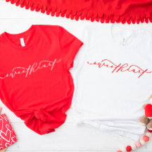 Cute Red Sweetheart Script Valentine’s Day Shirt