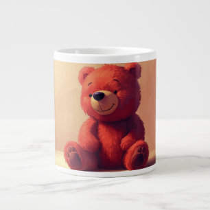 Cute Red Teddy Bear Mug – Cozy Kawaii Gift Cup