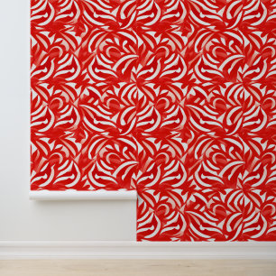 Cute red tiled pattern Wallpaper