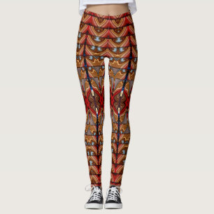 Cute red trendy "Ratti_Creative_Arts" Legging