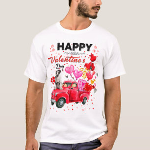 Cute Red Truck Great Dane Valentine's Day Costume T-Shirt