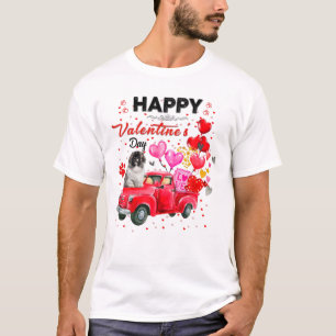 Cute Red Truck Pekingese Valentines Day Costume Bo T-Shirt