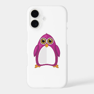 Cute Red Violet Penguin Big Eyes Kawaii Cartoon