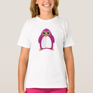 Cute Red Violet Penguin – Kawaii Cartoon Penguin T-Shirt