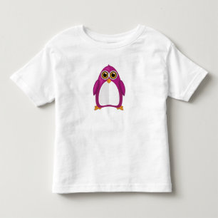 Cute Red Violet Penguin – Kawaii Cartoon Penguin Toddler T-Shirt
