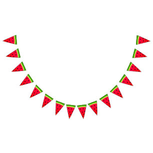 Cute Red Watermelon Party Bunting