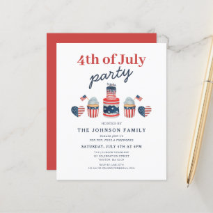 Cute Red White And Blue 4th Of July Party