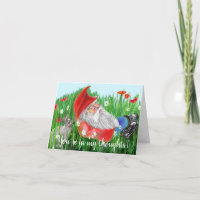 Cute Red, White and Blue Digital Painting Gnome