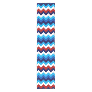 Cute Red White Blue Chevrons Small Table Runner