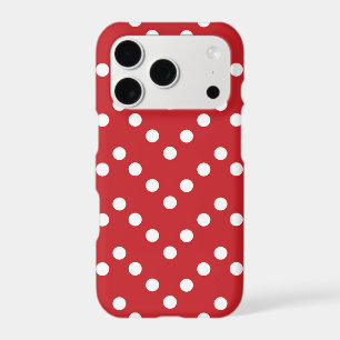 Cute red white polka dot pattern