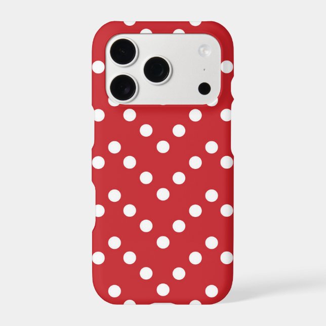 Cute red white polka dot pattern  (Back)