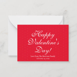 Cute red white polka dots custom Valentine's Day Card