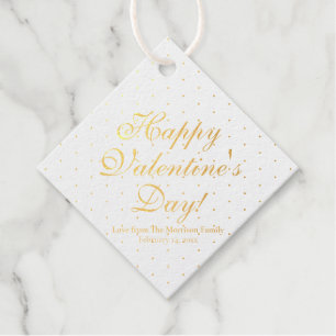 Cute red & white polka dots custom Valentine's Day Favour Tags
