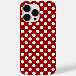 Cute Red White polka dots retro pattern Case-Mate iPhone 14 Pro Max Case