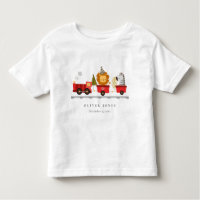 Cute Red Woodland Animal Train Any Age Birthday