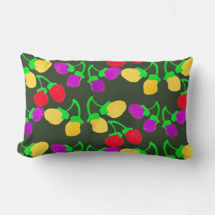 Cute Red Yellow Berries Throw Pillow Cushion