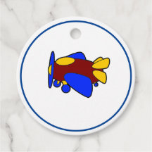 Cute Red Yellow Blue Aeroplane Cartoon for Kids