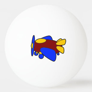Cute Red Yellow Blue Aeroplane Cartoon for Kids Ping Pong Ball