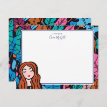 Cute Redhead Light Skin Tone Stationery