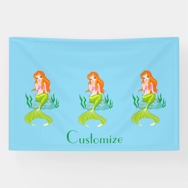 Cute Redheaded Mermaid Thunder_Cove Banner (Horizontal)