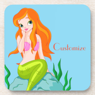 Cute Redheaded Mermaid Thunder_Cove  Coaster