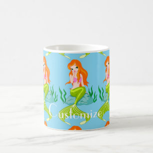 Cute Redheaded Mermaid Thunder_Cove Coffee Mug