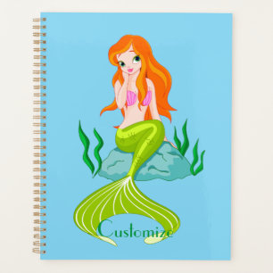 Cute Redheaded Mermaid Thunder_Cove  Planner