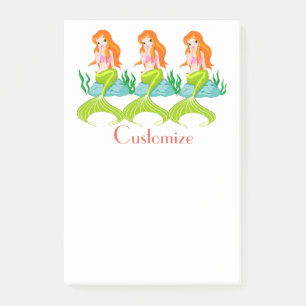 Cute Redheaded Mermaid Thunder_Cove Post-it Notes