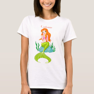 Cute Redheaded Mermaid Thunder_Cove  T-Shirt