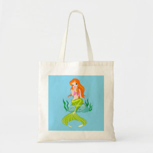 Cute Redheaded Mermaid Thunder_Cove Tote Bag