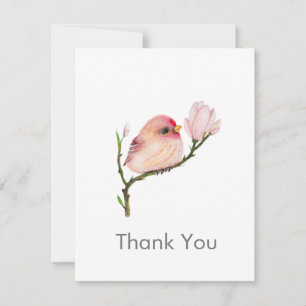 Cute Redpoll Bird All Occassion Thank You Notecard