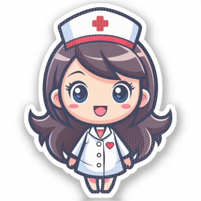 Cute Registered Nurse Girl illustration (Front)