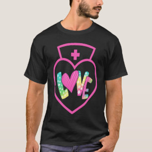 Cute Registered Nurse Valentines Day Heart Love T-Shirt