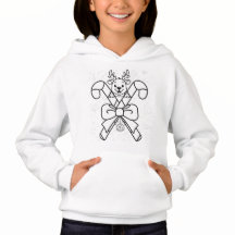 Cute Reindeer and Candy Canes Holiday Design