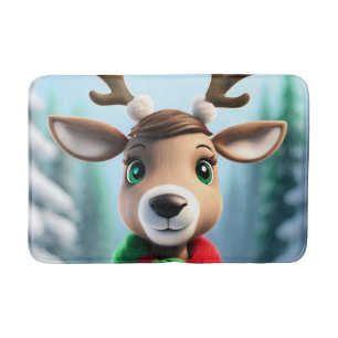 Cute Reindeer Bath Mat