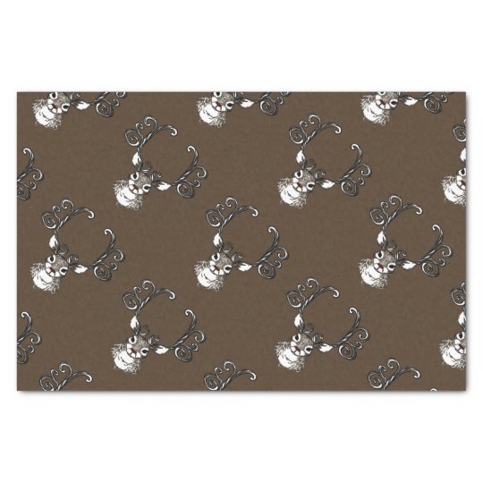 Cute Reindeer brown deer cottage tissue paper