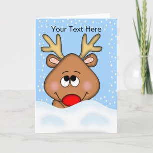 Cute Reindeer Christmas Card