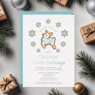Cute Reindeer Christmas Cookie Exchange