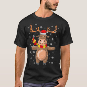 Cute Reindeer Christmas Funny Rudolph Xmas T-Shirt