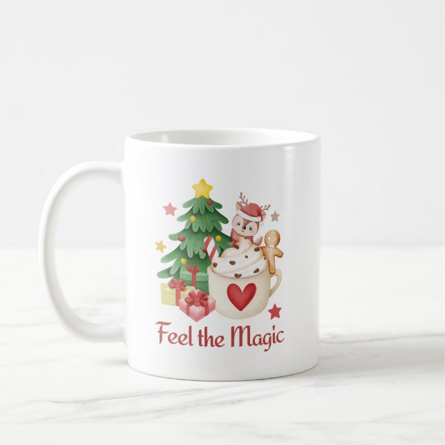 Cute Reindeer Christmas Mug (Left)
