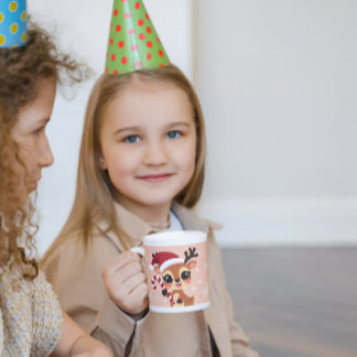 Cute Reindeer Christmas Mug