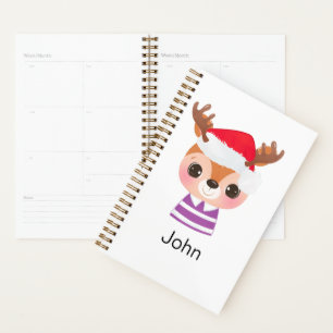 Cute Reindeer Christmas Winter Animal Planner