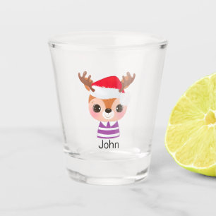 Cute Reindeer Christmas Winter Animal Shot Glass