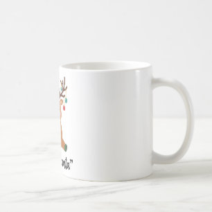 Cute Reindeer Dear Santa Christmas ArtCozy Holiday Coffee Mug