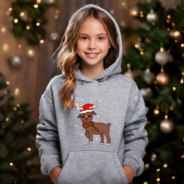 Cute Reindeer Drawing with Snowflakes Christmas (Creator Uploaded)